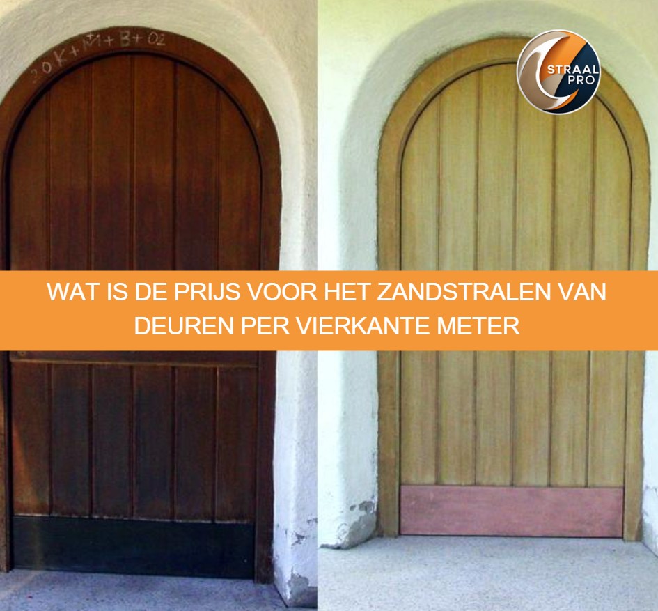 Wat is de prijs voor het zandstralen van deuren per vierkante meter
