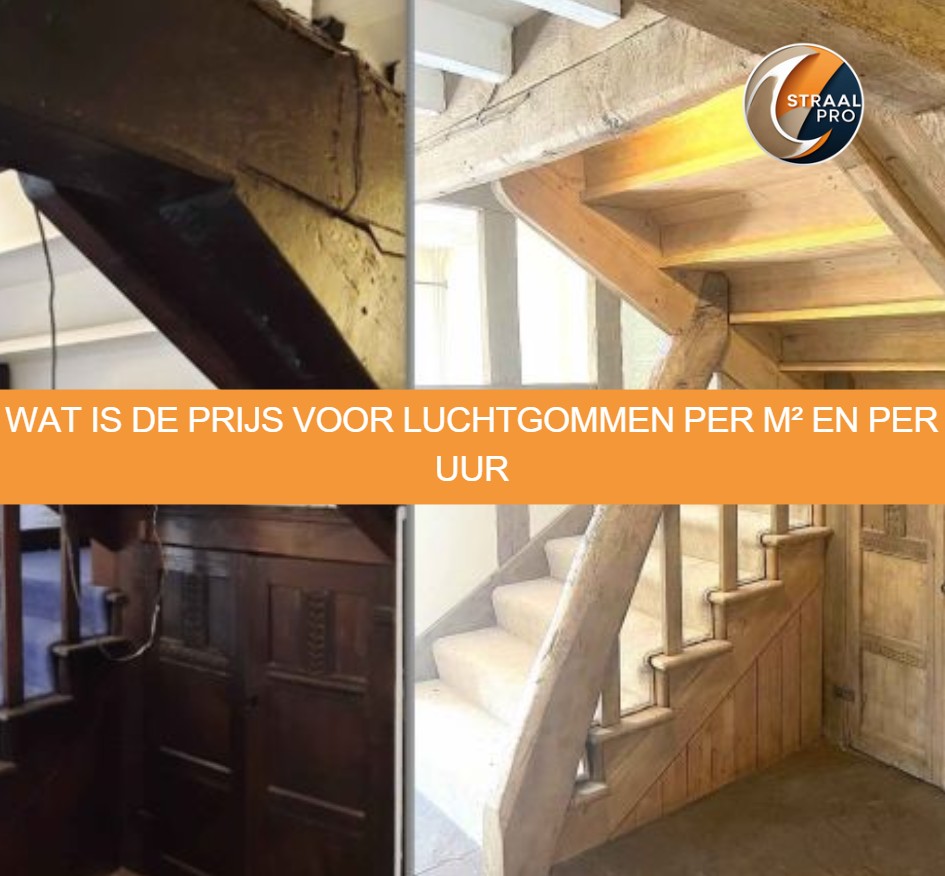 Wat is de prijs voor luchtgommen per m2 en per uur