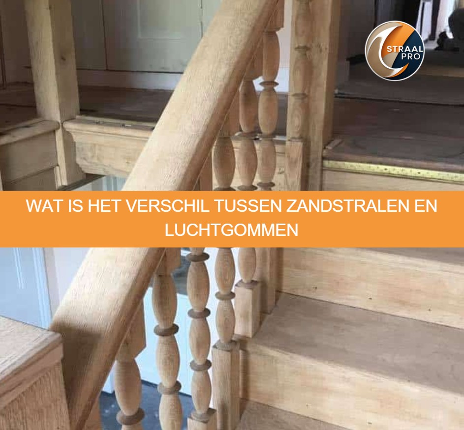 Wat is het verschil tussen zandstralen en luchtgommen