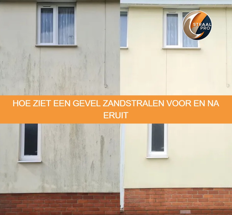 Hoe ziet een gevel zandstralen voor en na eruit